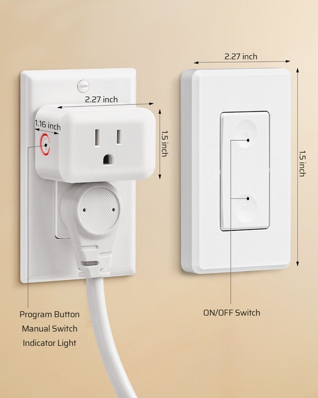 DEWENWILS Wireless Light Switch, Remote Control Outlet Switch for Lamps, Lights, gallery