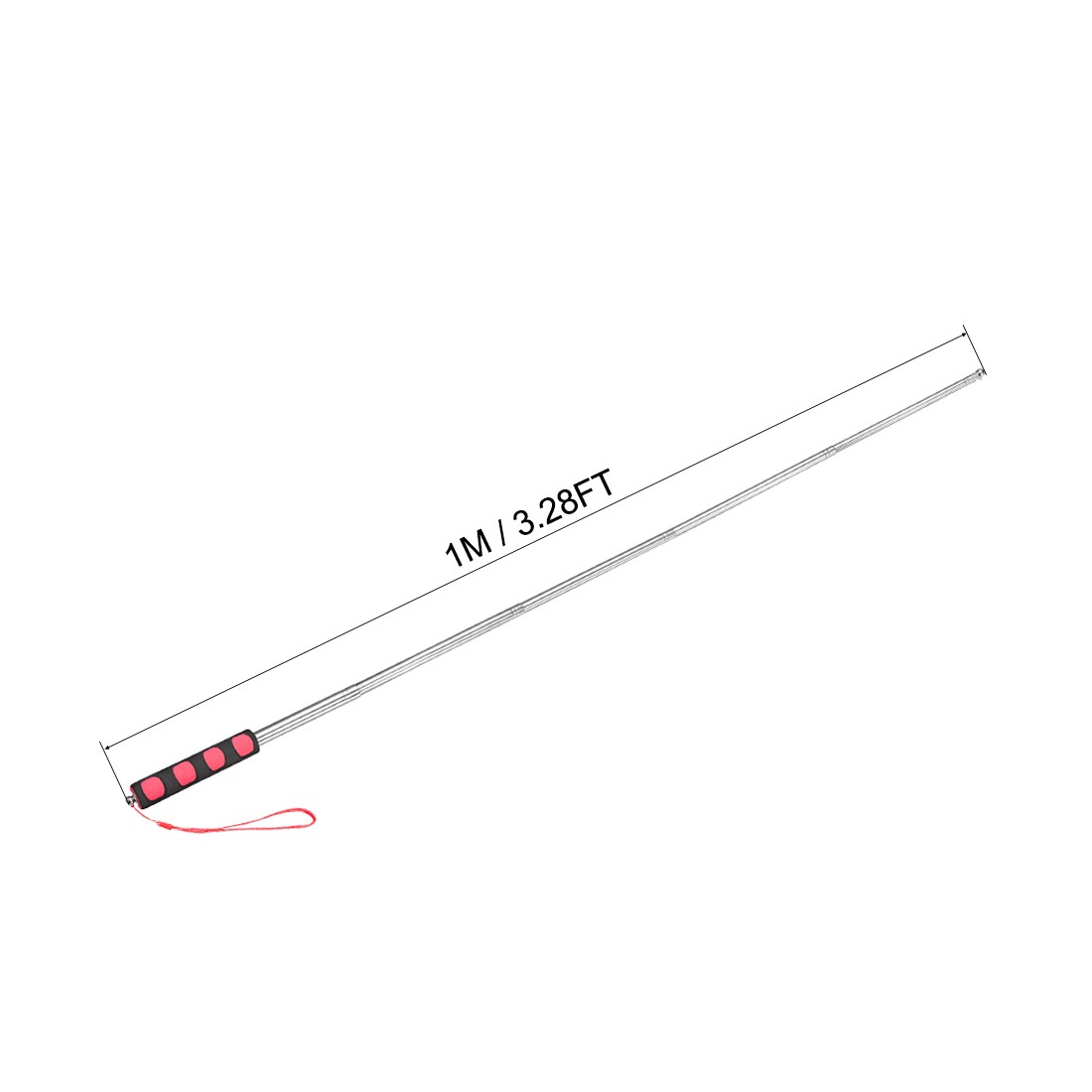 3.28FT/1M, Handheld Flagpoles,Sponge Handle Guide Flag Pole,Red gallery