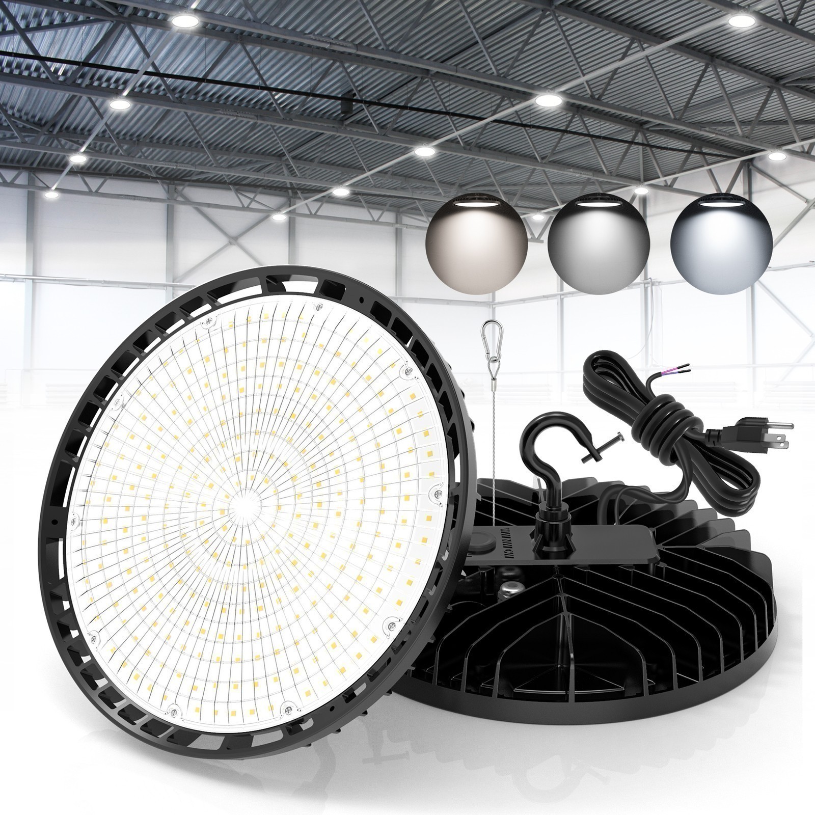 LED UFO High Bay Light 240W/200W/150W Adjustable 3000K-5000K Warehouse Shop Lamp gallery