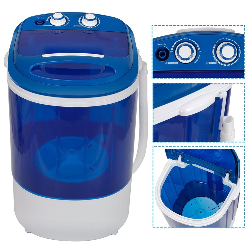 7.9LBS Semi-Automatic Washing Machine Compact Single Tub Washer W/Timer Control gallery