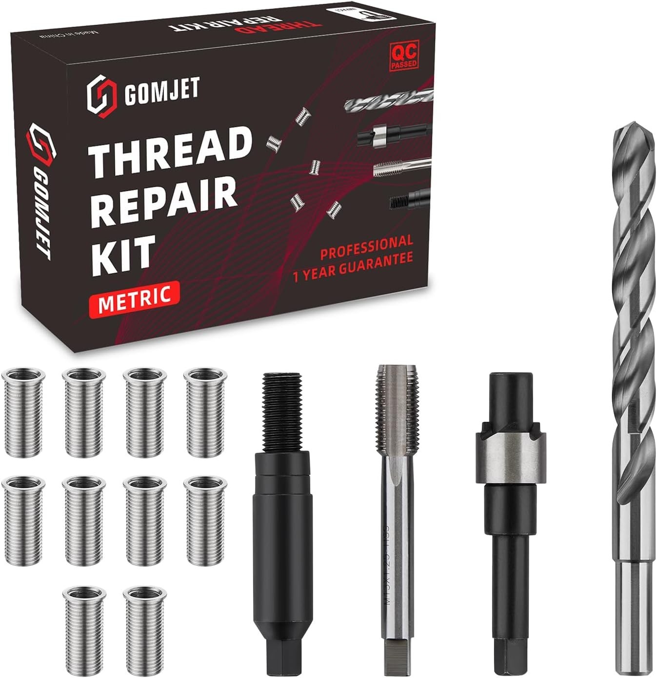 M11X1.25 Metric Thread Repair Kit, with M11X1.25X28.2MM Stainless Steel Insert Q gallery