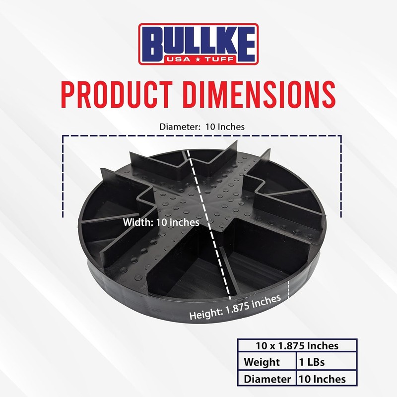 Round Foundation Block – Supports 1250 Lbs, Durable Deck Support gallery