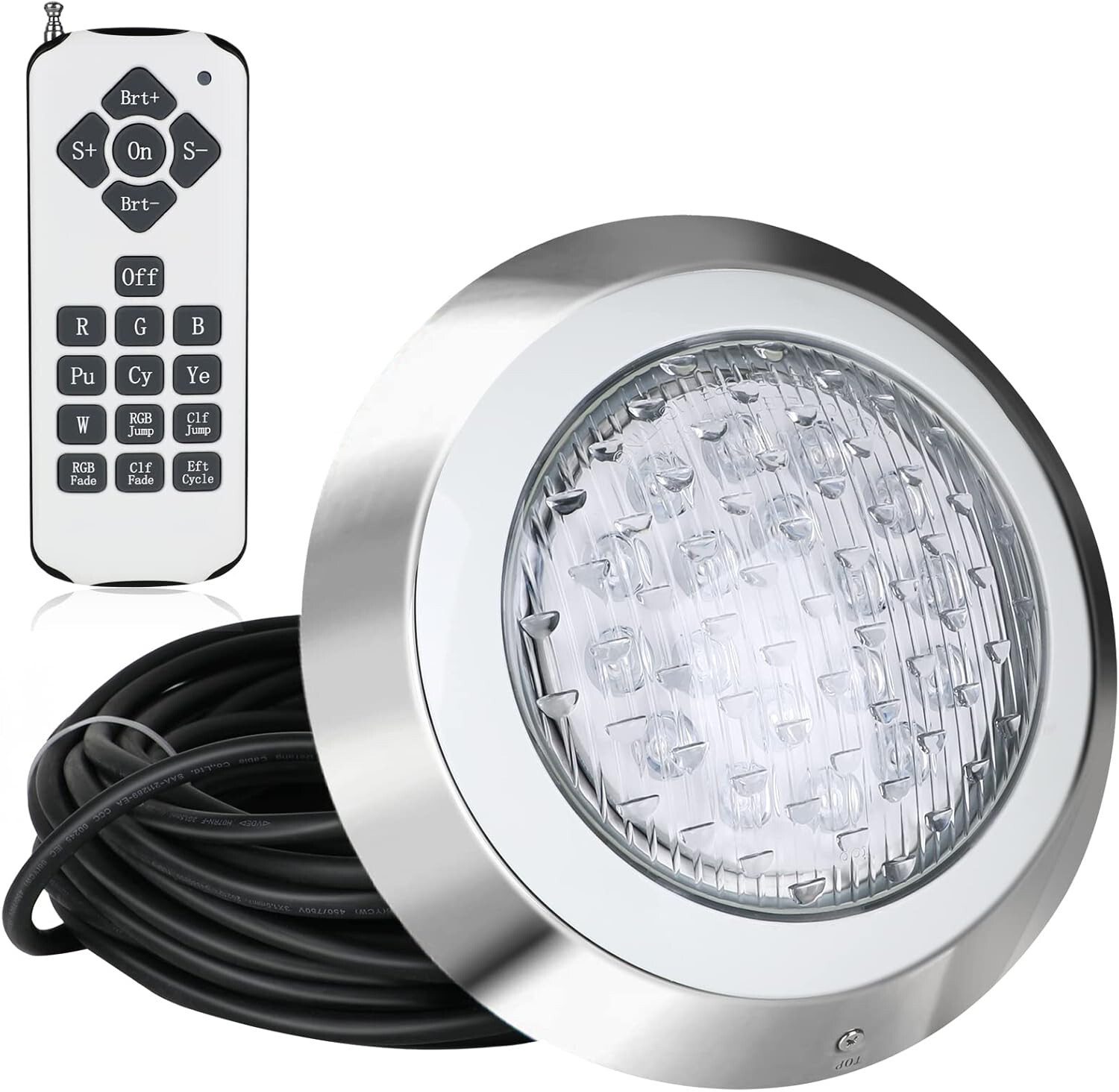 Pomeade 10” RGB LED Pool Light, with Remote, 12V 54W, SH101050 gallery