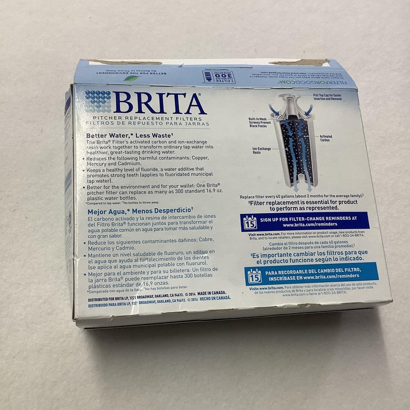 Brita Advanced Pitcher Replacement Water Filters 2 Pack White Open Box gallery