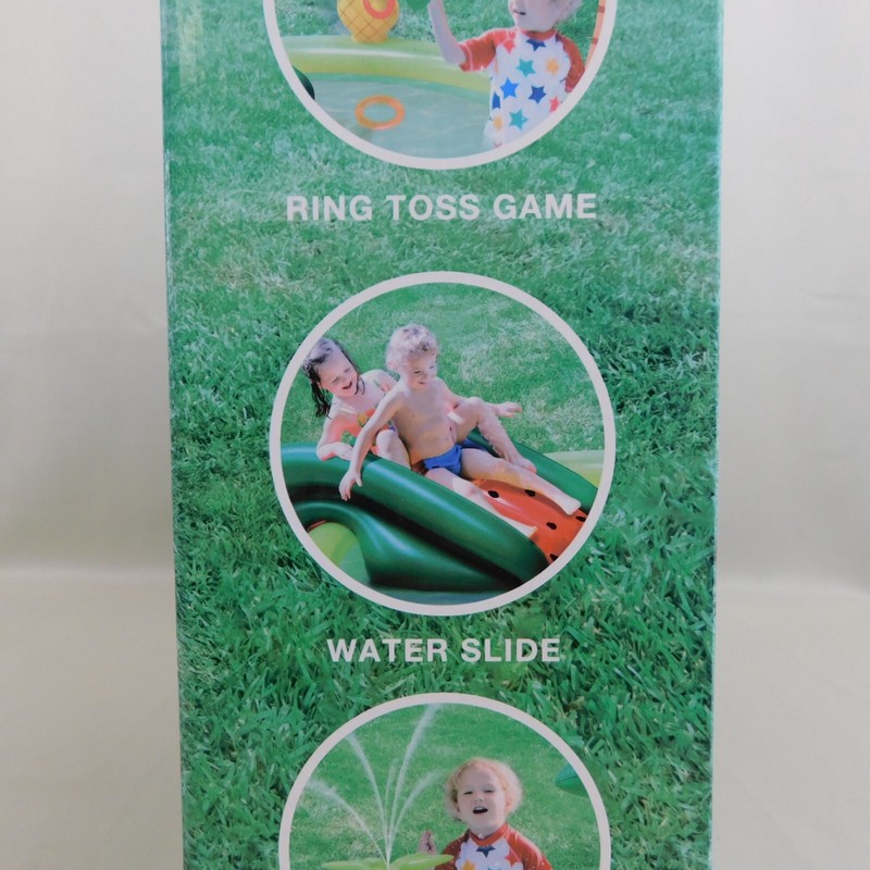 Inflatable Toddler Kiddie Pool Play Center Slide Sprinkler Ring Toss #C688 gallery