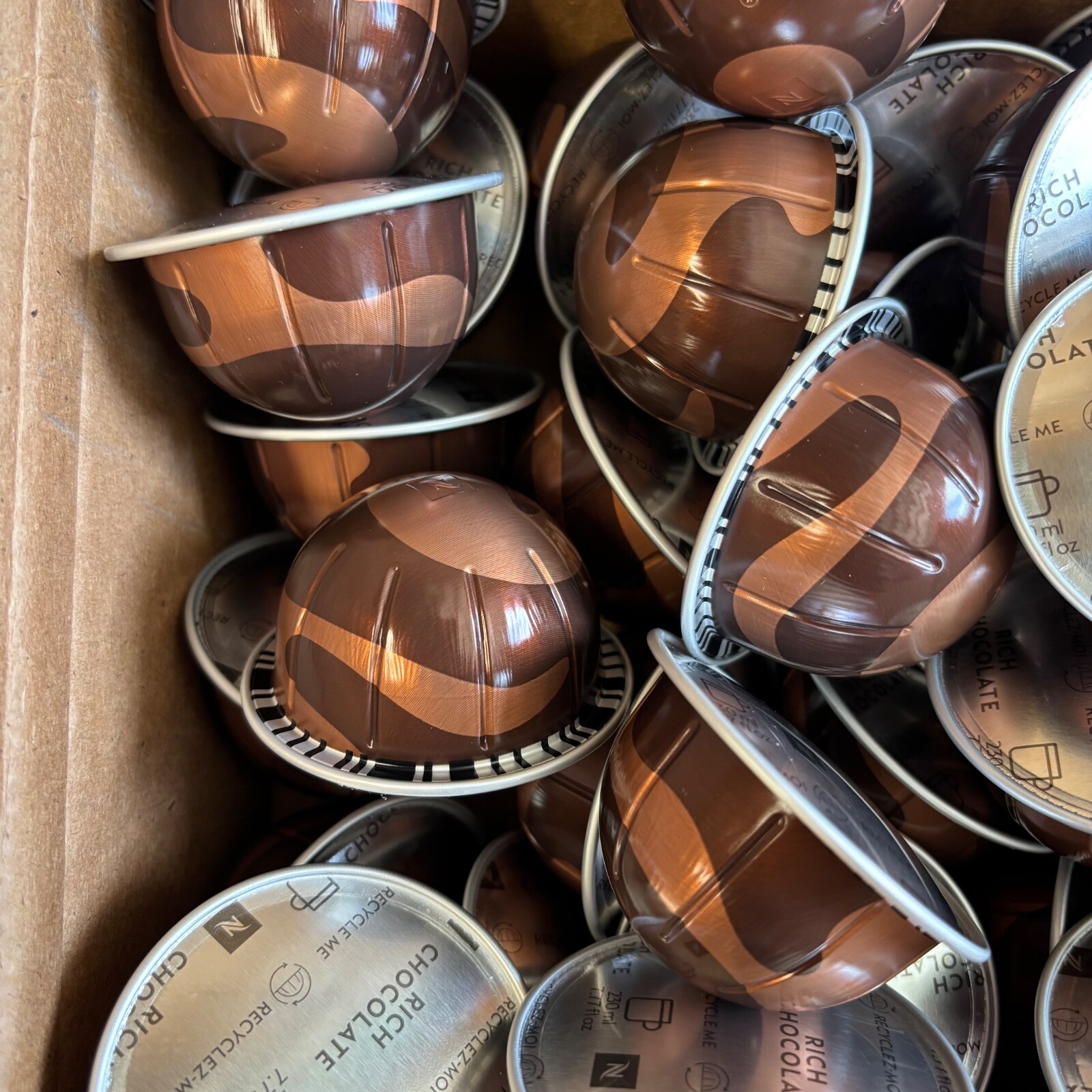 Nespresso Vertuo, Rich Chocolate, Mild Roast Coffee Pods, 50-Count LOOSE/BULK gallery