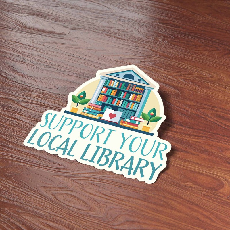 Support Your Local Library Sticker - Cute Book Decal gallery