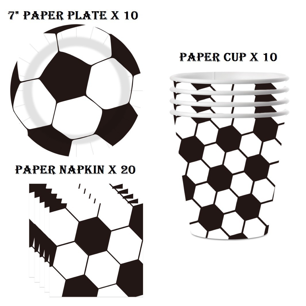 Football Themed Paper Tableware Tablecloth Kids Birthday Party Table Decoration gallery