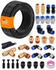 EilxMag 3/8" DOT Air Line Kit, 32.8FT(10M) SAE J844 PA Nylon 32 PCS, Black gallery