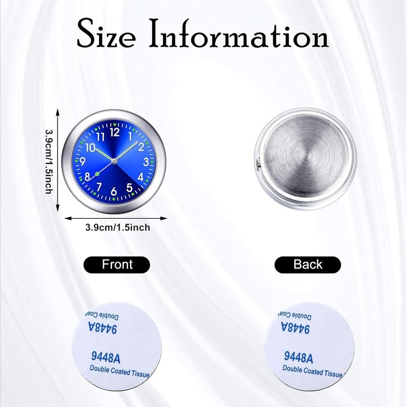 Car Dashboard Clock Mini Tiny Analog Clock Watch for Vehicle Stick On Clock USA gallery