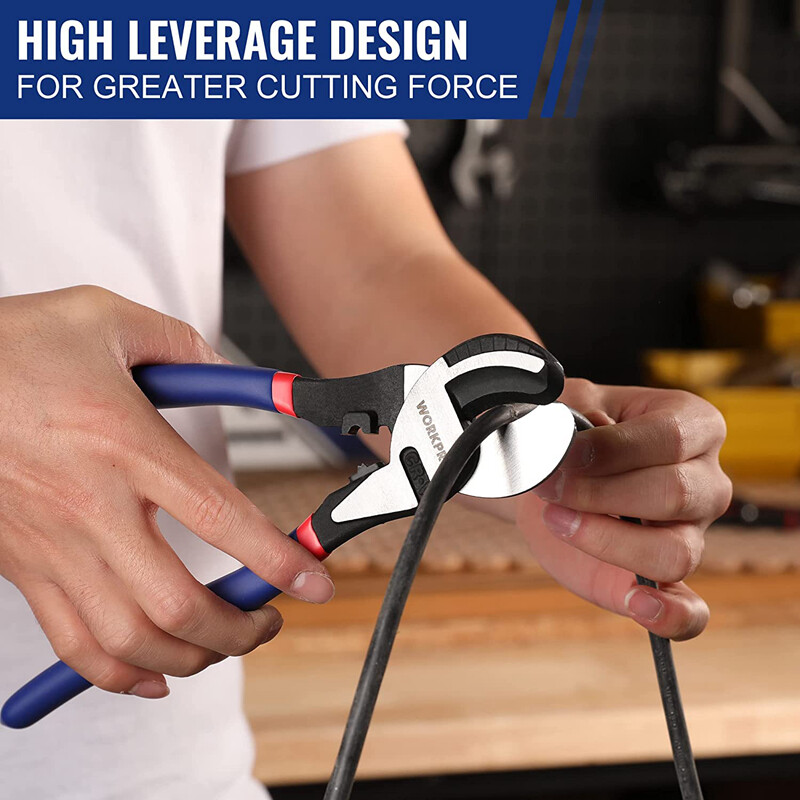 WORKPRO 9-1/4" High Leverage Cable Cutter Wire Cutter for Copper Wire Heavy Duty gallery