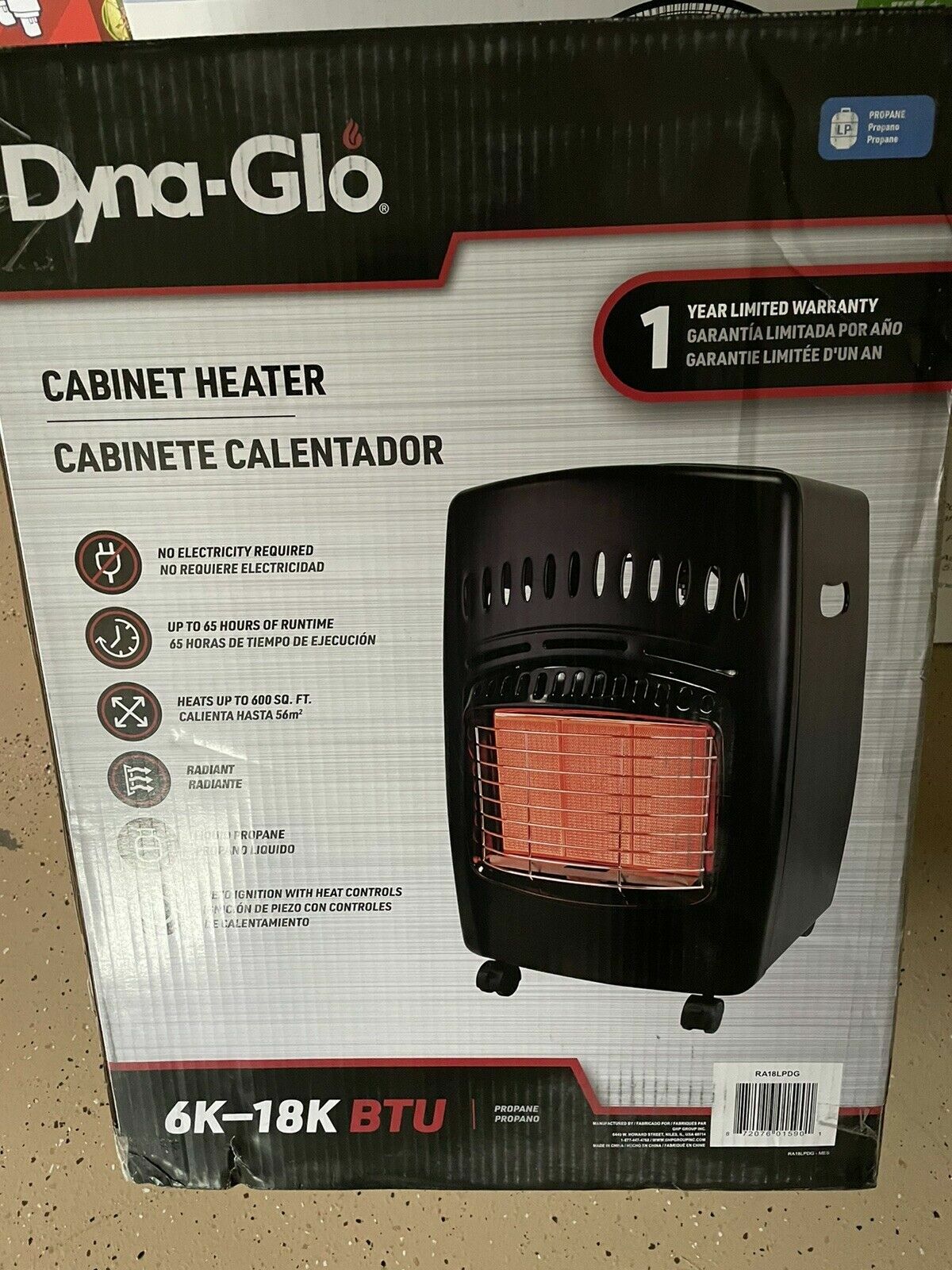✳️ 🔥 🔥 Dyna-Glo DELUX Indoor Safe Propane Cabinet Heater 18,000 BTU ✳️ 🔥 🔥 gallery