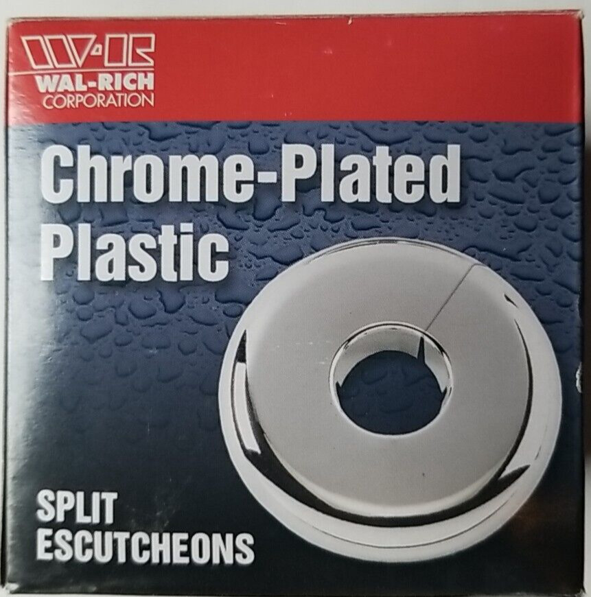 Wal-rich Chrome Plated Plastic Split Escutcheon - 1-1/4" IPS gallery