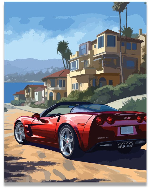 2006 Corvette C6 Poster Car Posters 11x14 Inches Unframed Wall Decor gallery