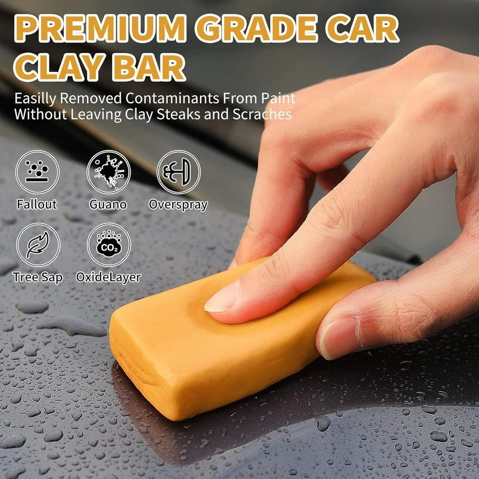 Car Clay Bars Auto Detailing Kit with Lubricant Spray Bottle Towel gallery