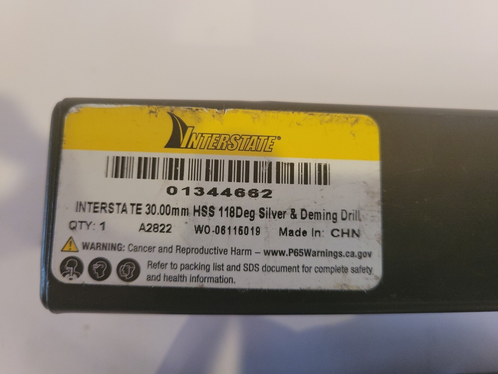 Interstate 30.00 mm HSS 118° Silver& Deming Drill A2822 W0-061116019, #01344662 gallery