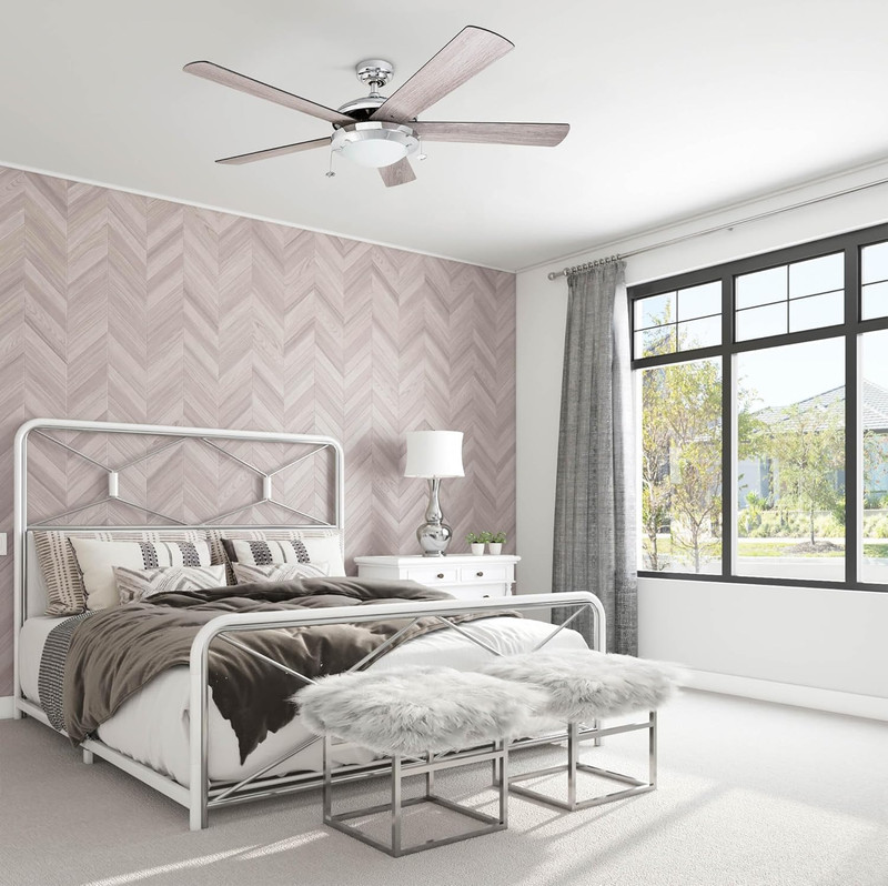 Ceiling Fan with Light, Pull Chain, Dual Mounting Op Bolivar, 52 Inch Modern LED gallery