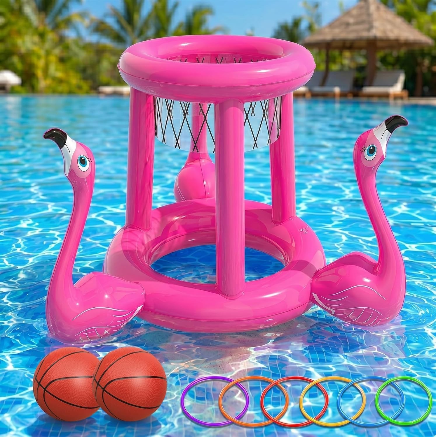 Pool Toys Pool Floats Pool Games for Kids Adult, Inflatable Pool Basketball H... gallery