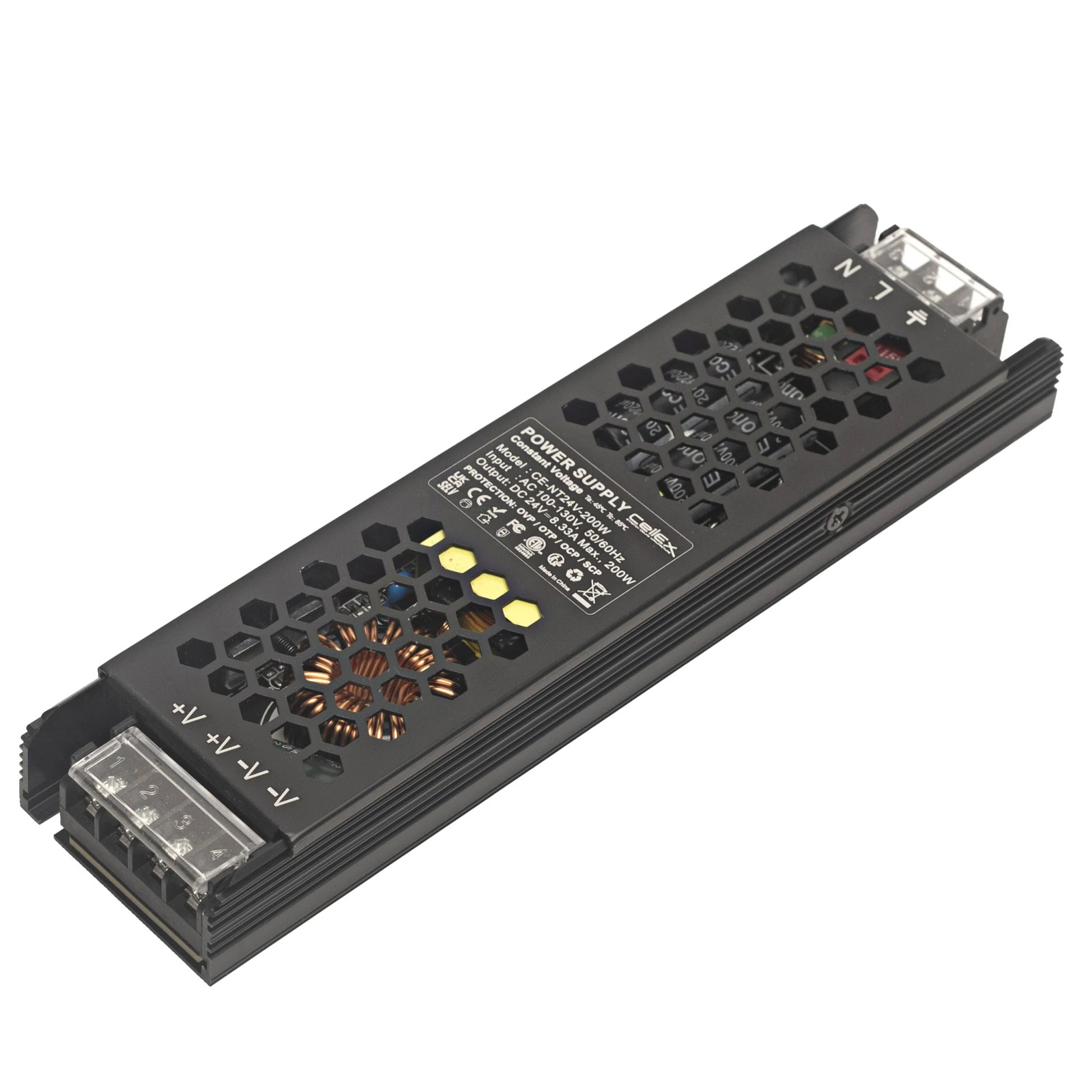 LED Driver 24V 200W IP20 ETL Listed Transformer Power Supply AC 100-130V 50-60Hz gallery