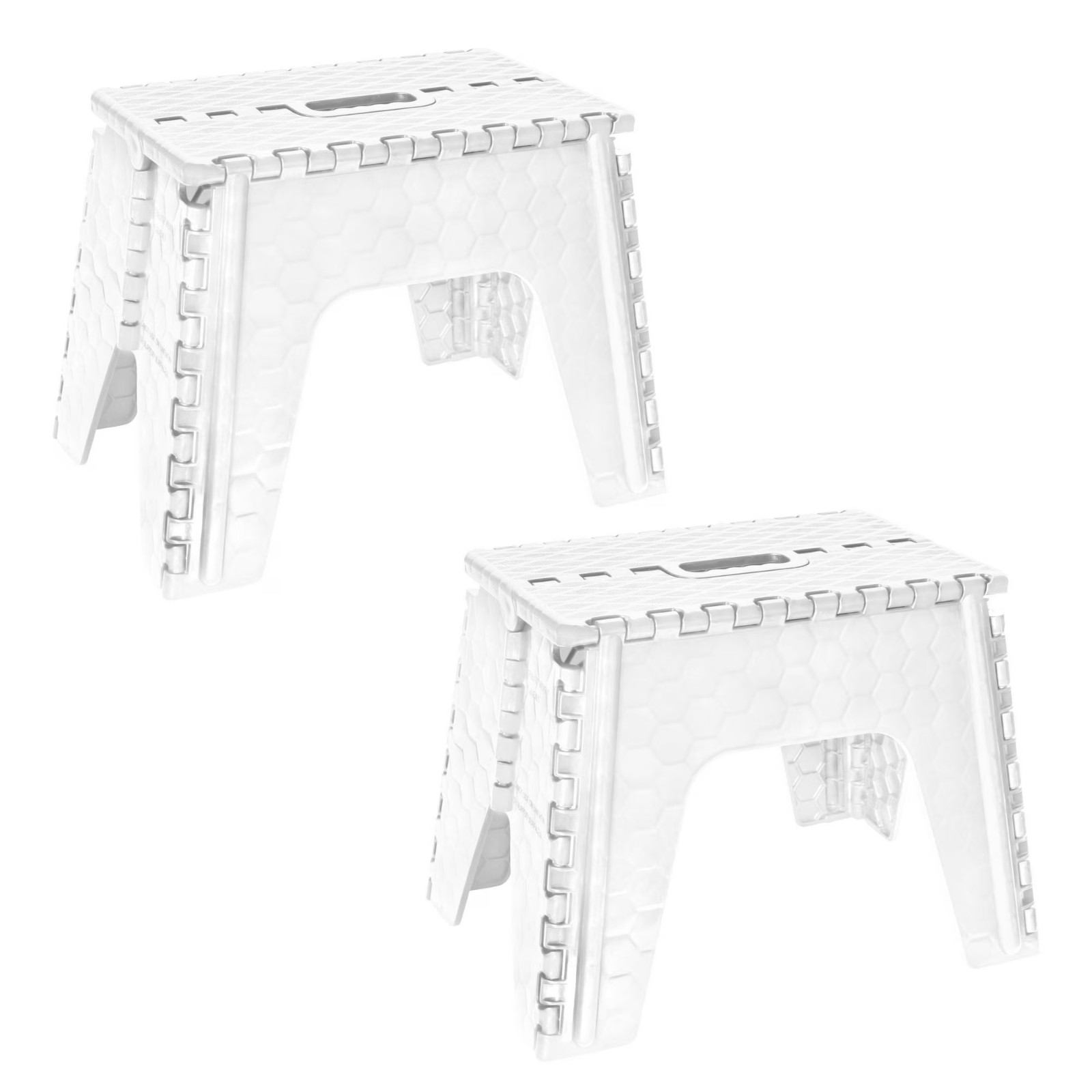 Simplify 2 Pack 12" Plastic Folding 1 Step Stool in White gallery