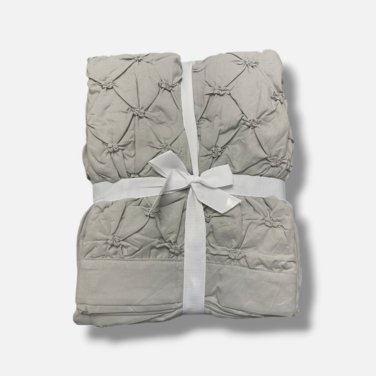 Lush Décor Gray Bayview Pintuck Embroidered Shower Curtain | 72" x 72" gallery