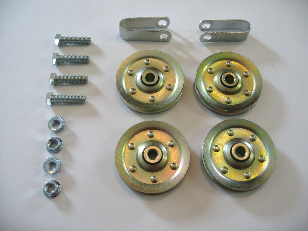 Garage Door 3" Pulley Set with Hardware - For Doors with Extension Springs gallery