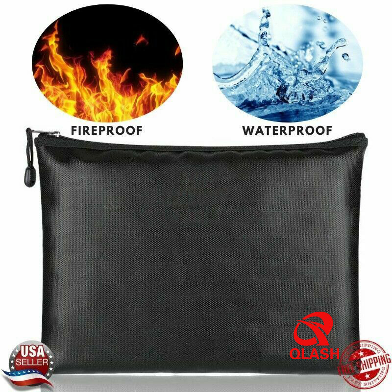 Large Fireproof Document Bag 13.4”x 9.4” Waterproof Money Bag A4 Document Holder gallery