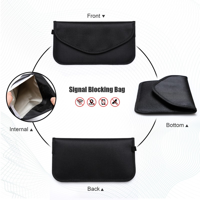 5PCS Faraday Bag RFID Signal Blocking Shielding Pouch Case For Phone Car Key FOB gallery