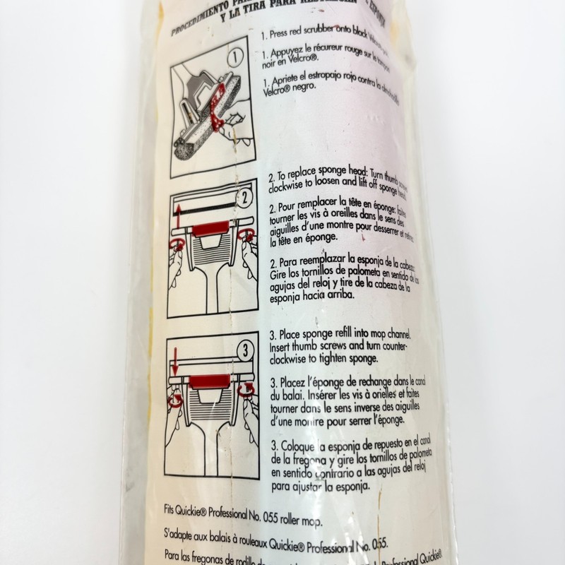 Quickie Professional Jumbo Roller Mop Head Refill Type P 12” Fits 055 / 055B gallery