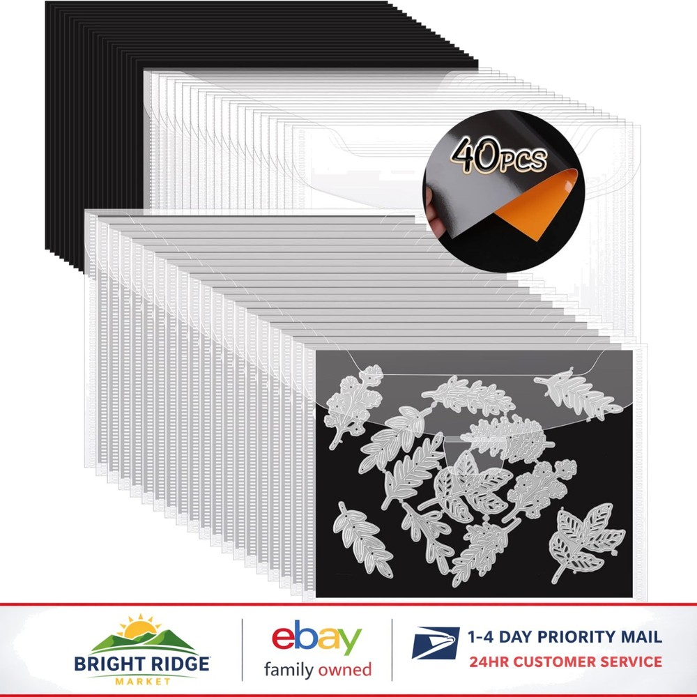 Crafting Storage Solution with 40 Pieces of Bags and Rubber Magnetic Sheets