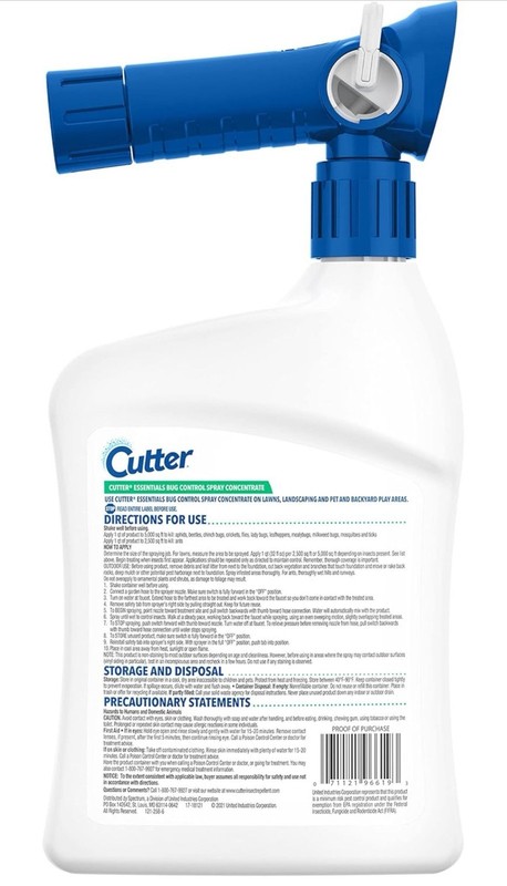 Cutter Essentials Bug Control Spray Concentrate, Covers Up to 5,000 Sq Ft, 32 Oz gallery