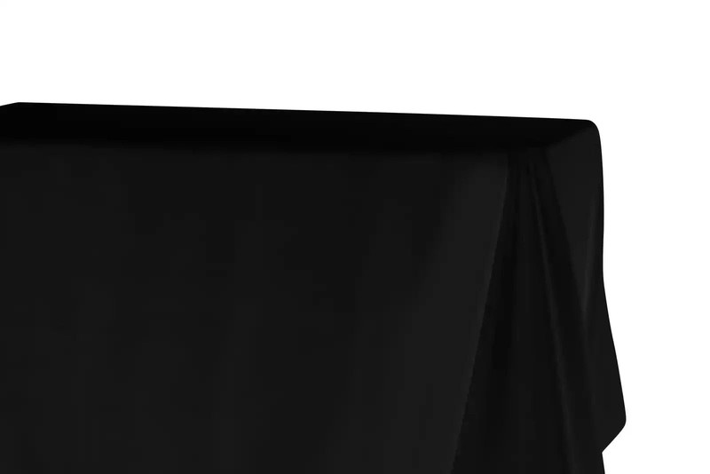 5-Pack Black Polyester Rectangle Tablecloth 190gsm 90″ x 156″ by Chivari gallery