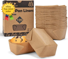 100 Pcs Mini Loaf Pan Liners Compatible with Wilton Mini Loaf Pan Natural Parchm