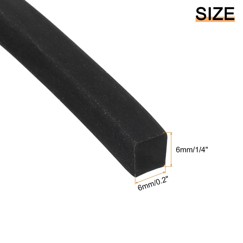 Neoprene Rubber Sheet Rolls Solid Rubber Seal Strip 1/4" x 0.2" x 11.5" gallery