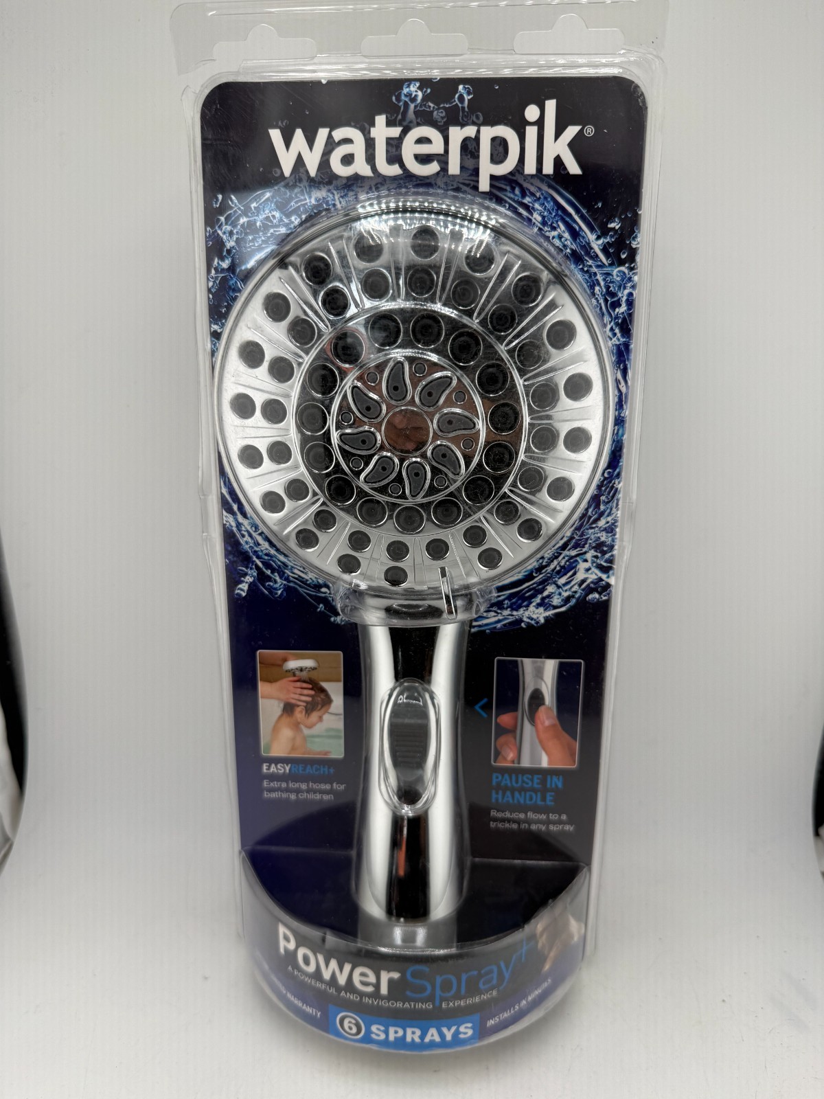 ​Waterpik VMH-663ME 6-Spray Single Wall Mount Handheld Shower Head in Chrome gallery
