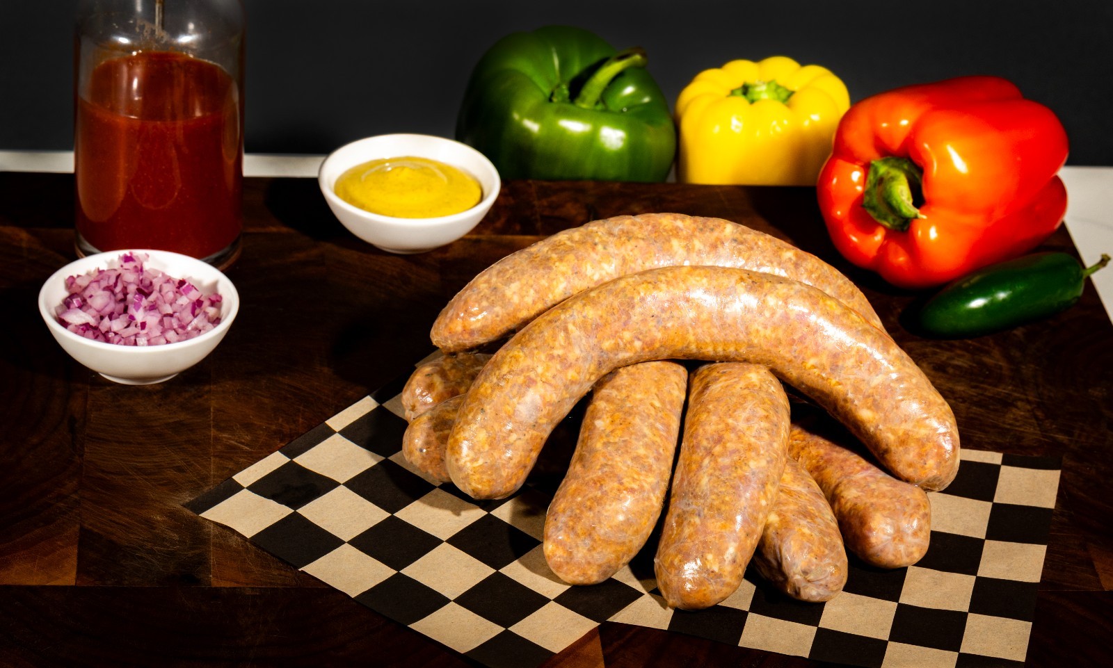 Handmade Currywurst Style Bratwust-8 in-8 oz-6 pack-3 pounds gallery