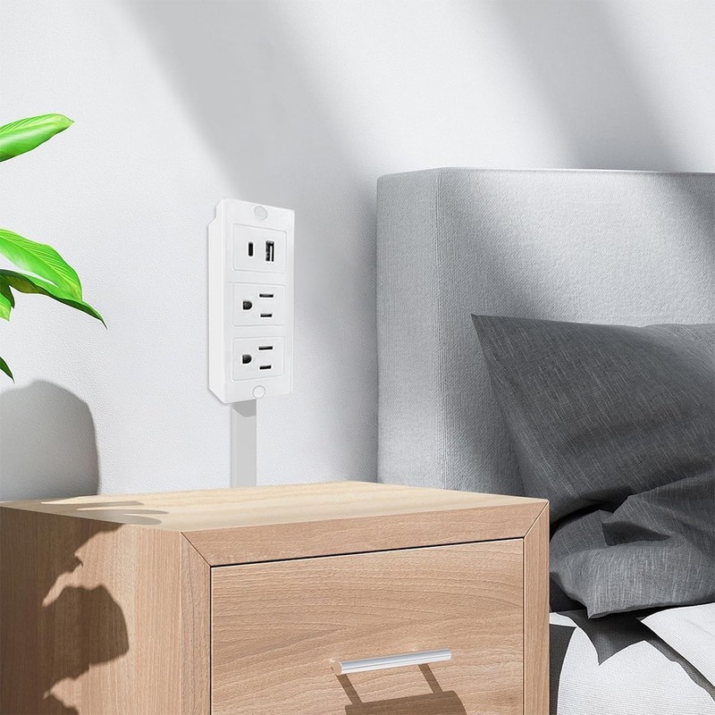 Electrical Outlet Extender Features USB-A, USB-C, and 2 AC Electrical Outlet Ext gallery