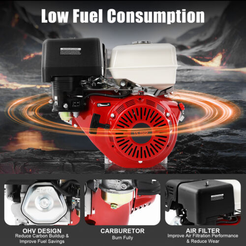 420 CC 15 Hp 4-stroke Gasoline Engine Horizontal Motor Cable Start 9700w gallery