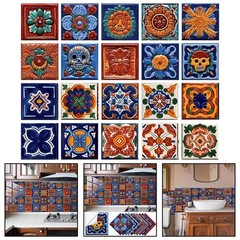 Decorating Needs Mexican Tiles High Quality PVC Long Lasting Use Mexican Tiles