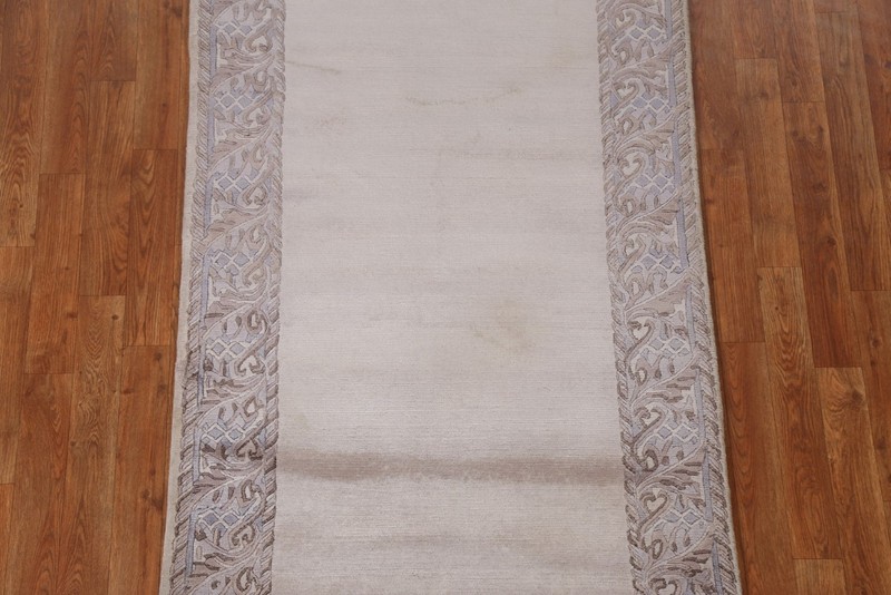 Bordered Nepalese Oriental Accent Rug 3x5 Hand-knotted Wool Carpet for Foyer gallery
