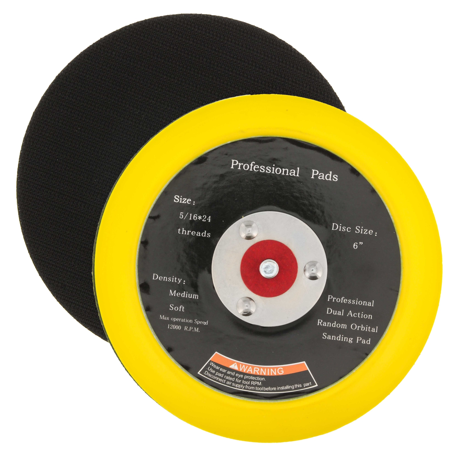 6" DA Polisher & Sander Pad - Hook & Loop Face - Random Orbital Backing Plate gallery