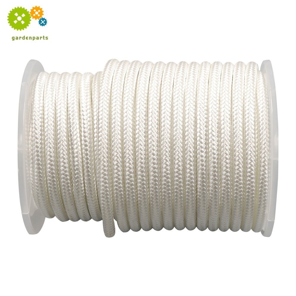 3/8" x 100' White Nylon Solid Braid Knot Rope High UV & Abrasion Resistance gallery