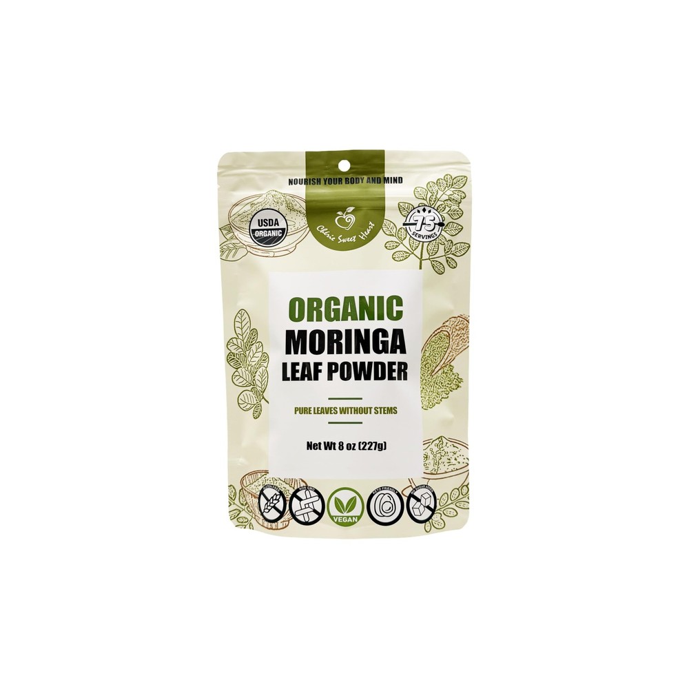 Organic Moringa Oleifera Leaf , 100% Raw from India, Perfect for Smoothies, D...