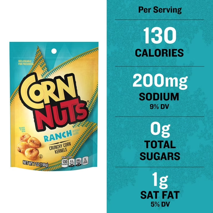 (6 pack) CORN NUTS Ranch Crunchy Corn Kernels Flavored Nuts Snack, 7 oz gallery