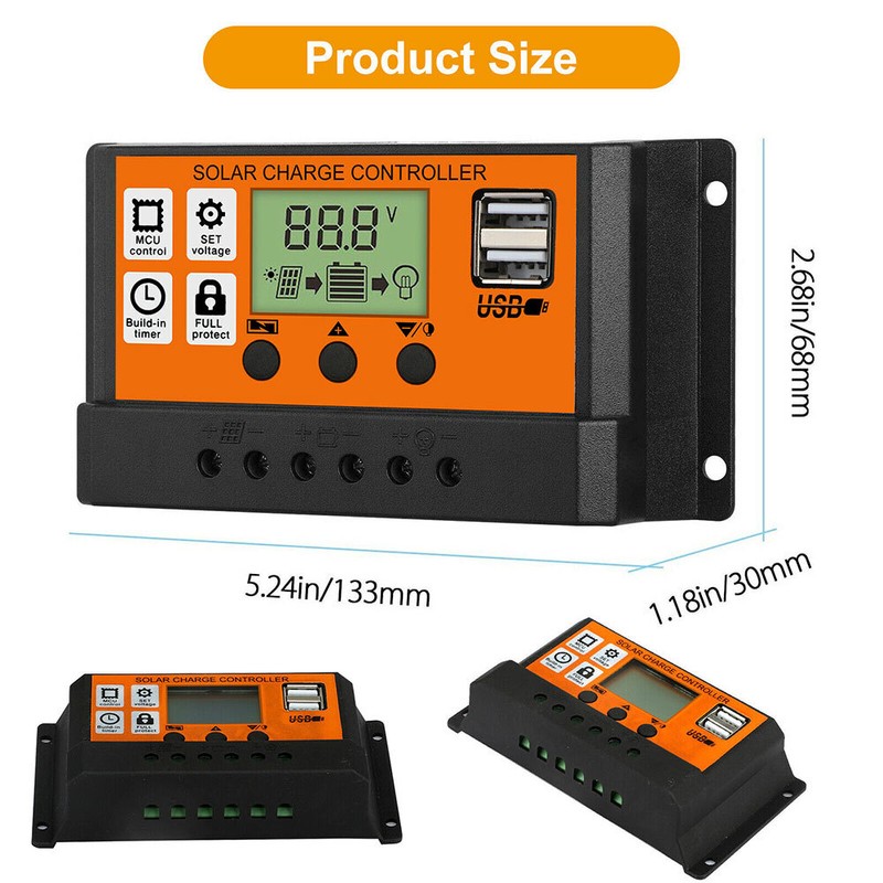 100A Solar Charge Controller For Lifepo4 Lithium Lead Acid Gel PV Regulator gallery