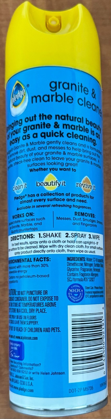 6 Pledge Everyday Cleaner Clean It Granite & Marble Spray Citrus Sunshine 9.7 oz gallery