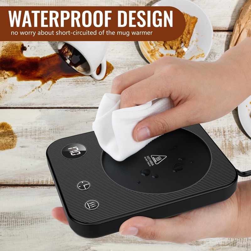 Mug Warmer with 3-Temp Settings Auto Shut-Off Waterproof Desk Warmer for Coffee gallery
