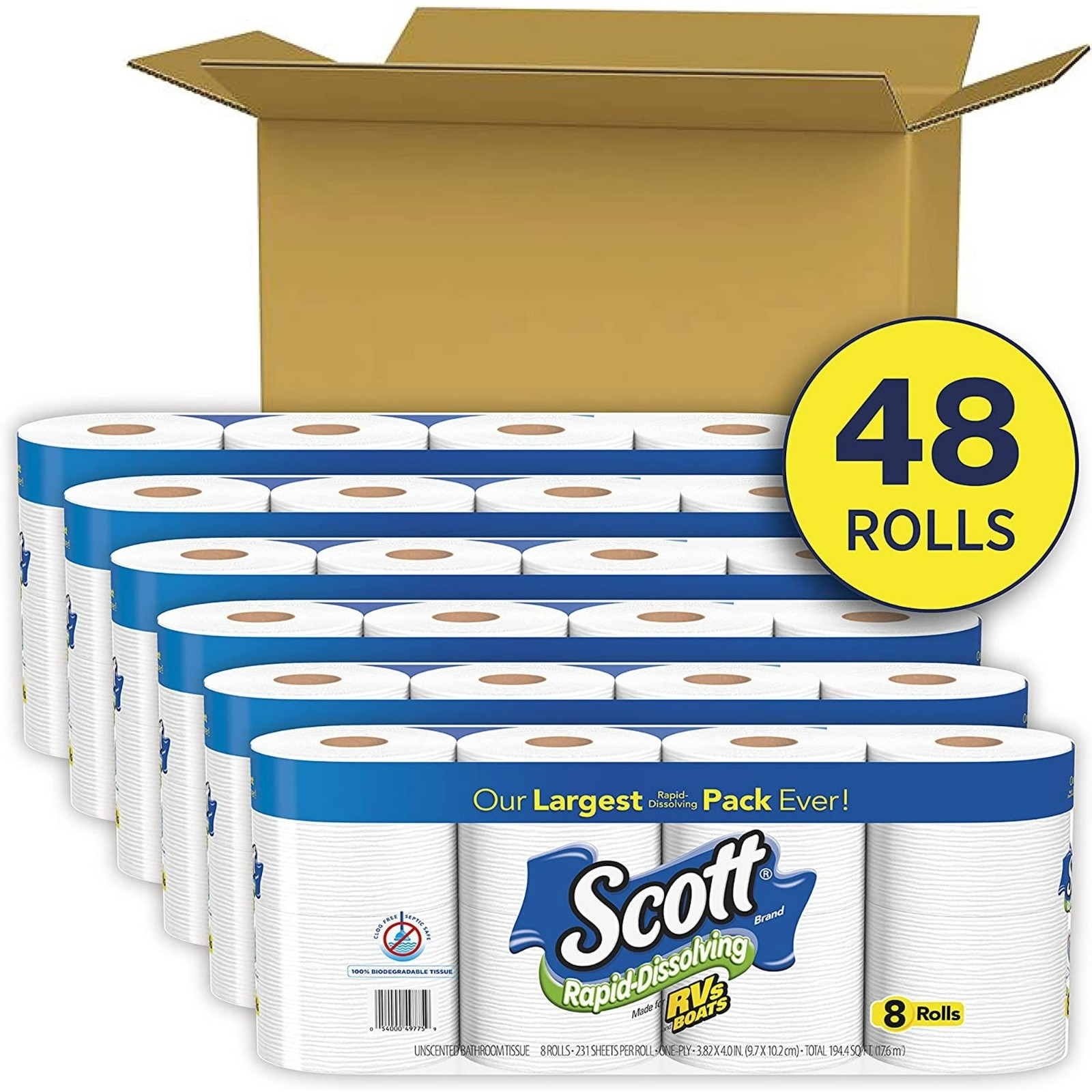 48 Rolls 231 Sheets Tissue Toilet Paper Very Soft Septic Safe For Rv Boats Toile gallery