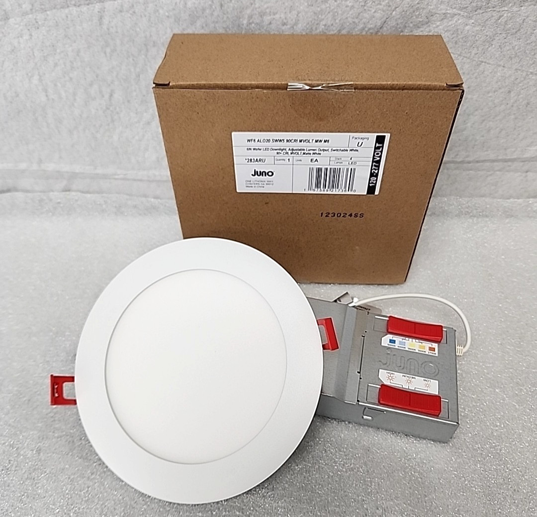 Juno WF6 ALO20 LED 6" Wafer Downlight SWW5 90CRI 0-10V Adjustable Lumen Output gallery