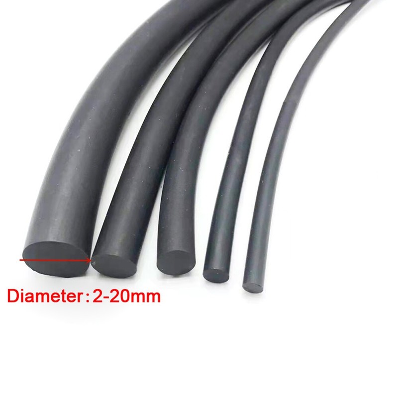 Black Solid Nitrile Rubber Strip O-Ring Cord Oil Water Seal Gasket Dia 2mm-20mm gallery